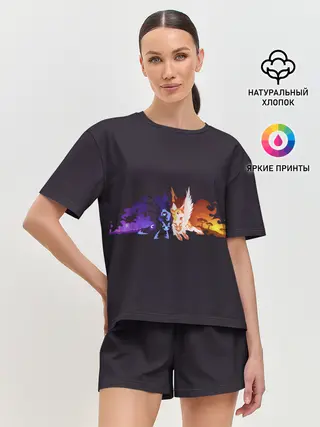 Женская пижама с шортами / День и ночь