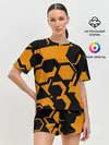 Женская пижама с шортами / КИБЕРПАНК, жёлтый