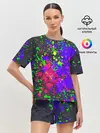 Женская пижама с шортами / КИСЛОТНЫЕ БРЫЗГИ