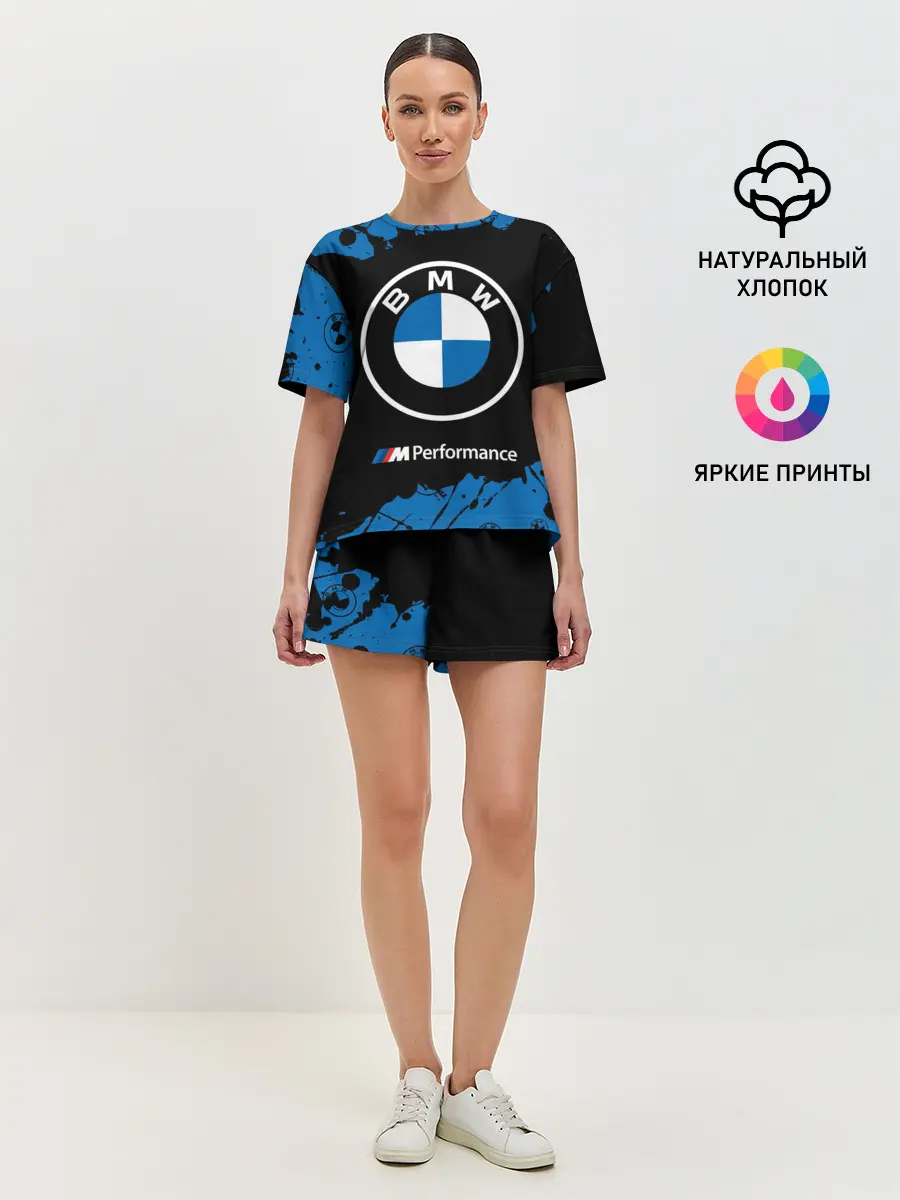 Женская пижама с шортами / BMW / БМВ