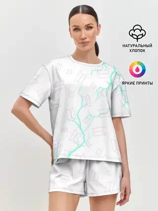 Женская пижама с шортами / BTS / БТС