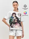 Женская пижама с шортами / Клинок, рассекающий демонов