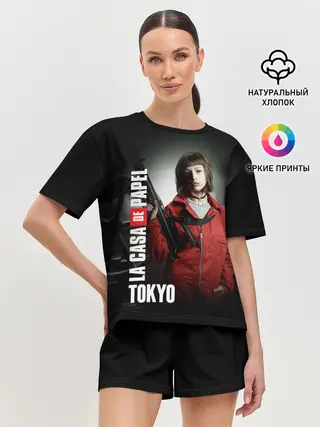 Женская пижама с шортами / Бумажный дом Токио