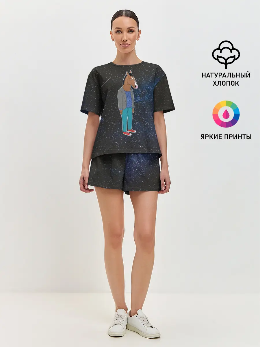 Женская пижама с шортами / galaxy BoJack