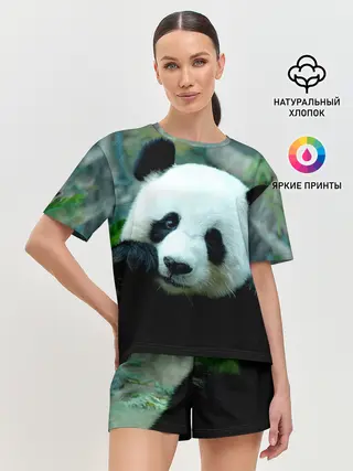 Женская пижама с шортами / Панда