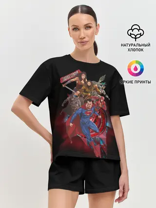 Женская пижама с шортами / Justice League