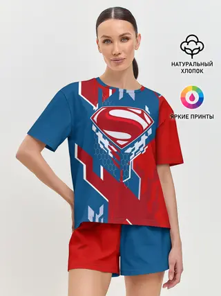 Женская пижама с шортами / Знак Супермен