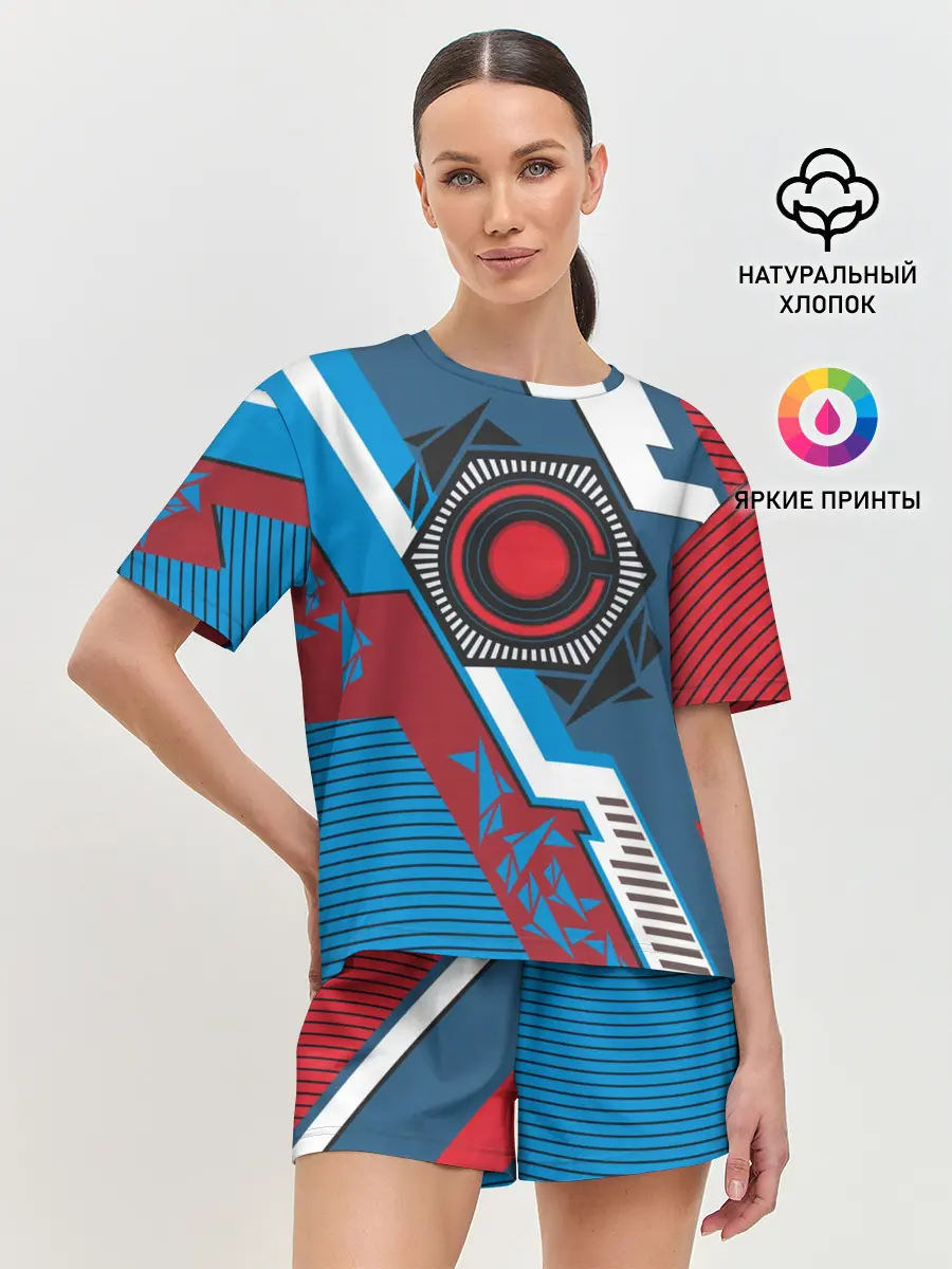 Женская пижама с шортами / Cyborg logo
