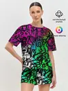 Женская пижама с шортами / Стена граффити