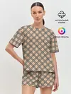 Женская пижама с шортами / Костюм в клетку
