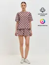 Женская пижама с шортами / Костюм в клетку