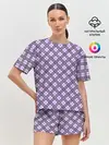 Женская пижама с шортами / Костюм в клетку