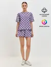 Женская пижама с шортами / Костюм в клетку