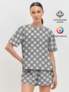 Женская пижама с шортами / Костюм в клетку