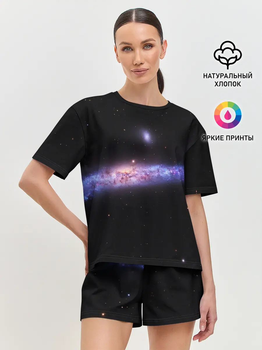 Женская пижама с шортами / Скопление звезд