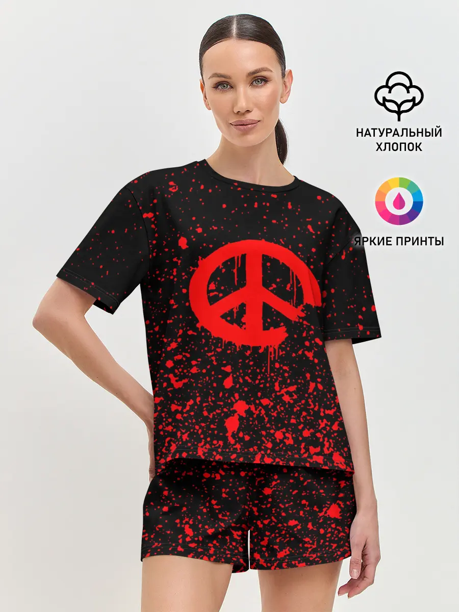 Женская пижама с шортами / Peace Banksy