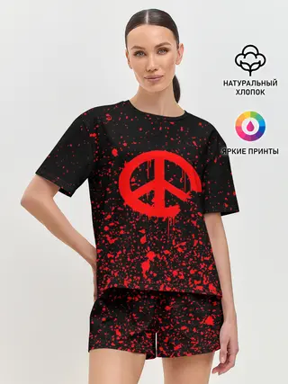 Женская пижама с шортами / Peace Banksy