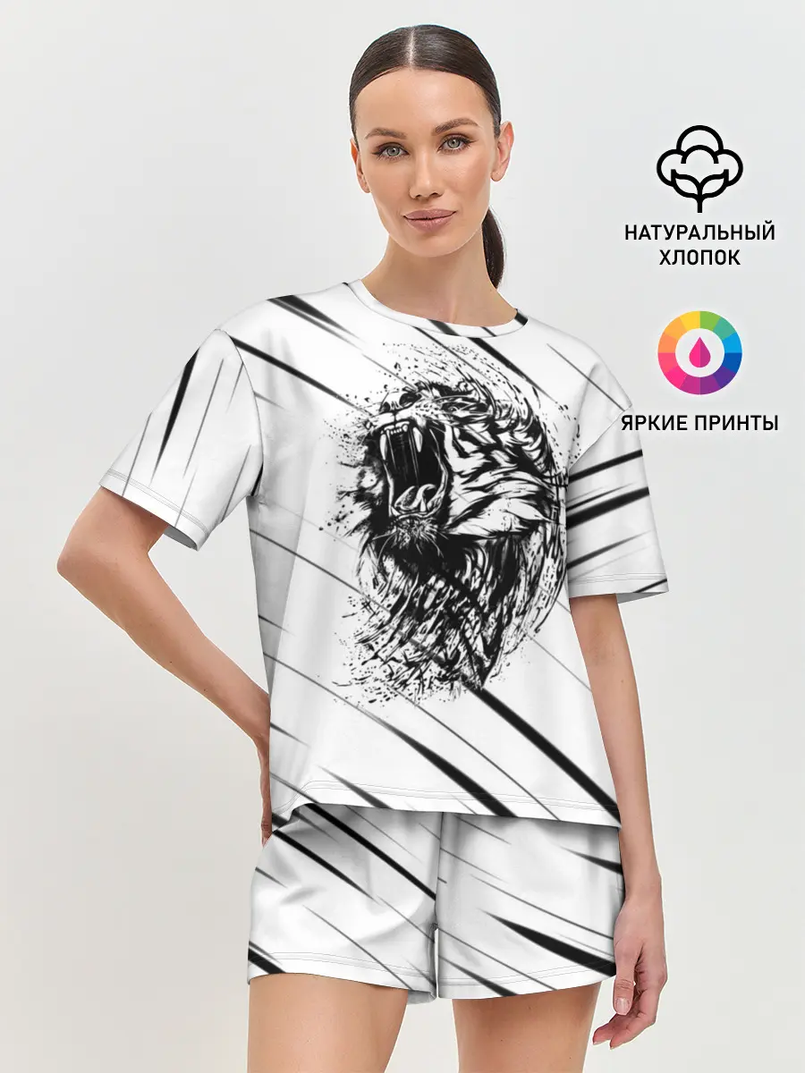 Женская пижама с шортами / Тигр | Tiger