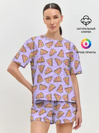 Женская пижама с шортами / ВОЛШЕБНАЯ ПИЦЦА