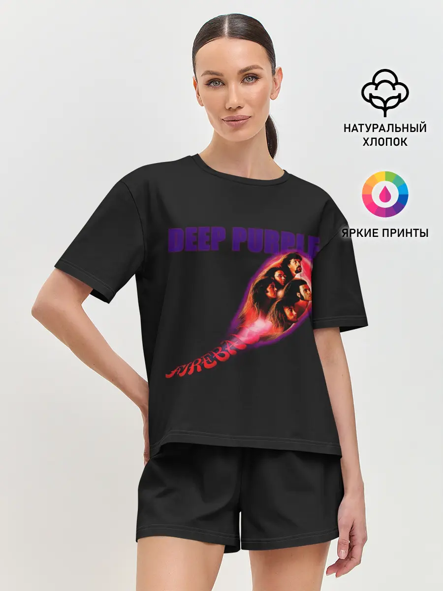 Женская пижама с шортами / Deep Purple