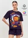 Женская пижама с шортами / Техно Кот
