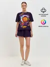 Женская пижама с шортами / Техно Кот