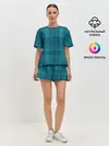 Женская пижама с шортами / Зеленая форма