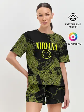 Женская пижама с шортами / Nirvana | Нирвана