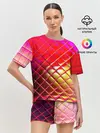Женская пижама с шортами / Зеркальная сетка