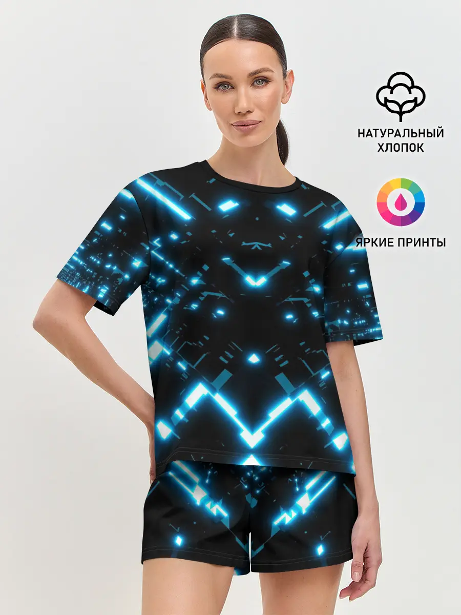 Женская пижама с шортами / Neon Lights