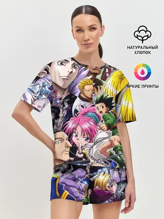 Женская пижама с шортами / МНого персонажей