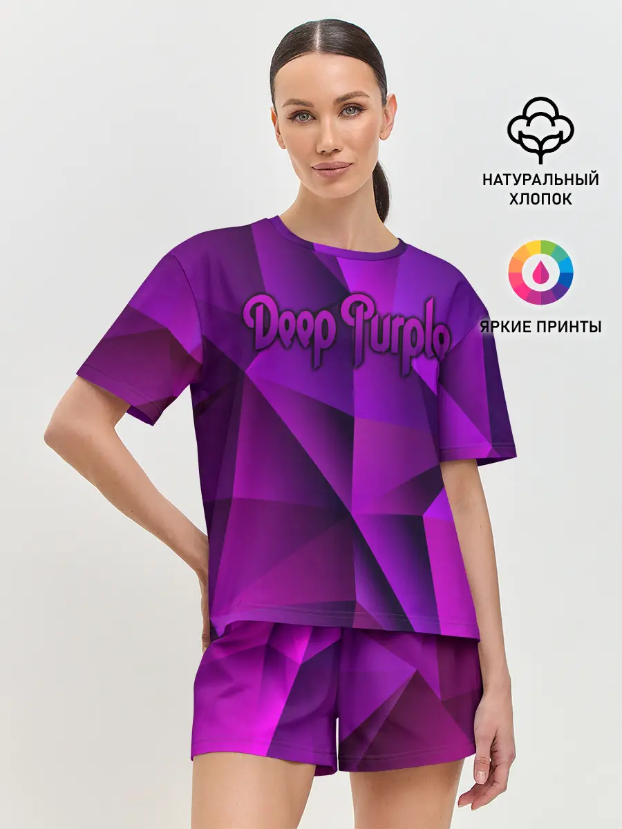 Женская пижама с шортами / Deep Purple