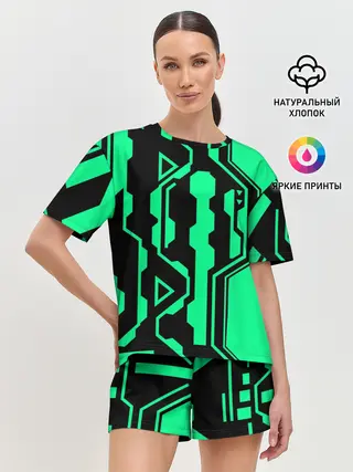 Женская пижама с шортами / КИБЕРПАНК
