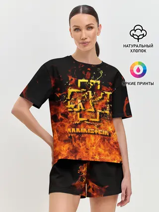 Женская пижама с шортами / RAMMSTEIN