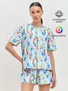 Женская пижама с шортами / доски для серфинга