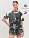 Женская пижама с шортами / Гранж-абстакция