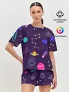 Женская пижама с шортами / Космический пейзаж