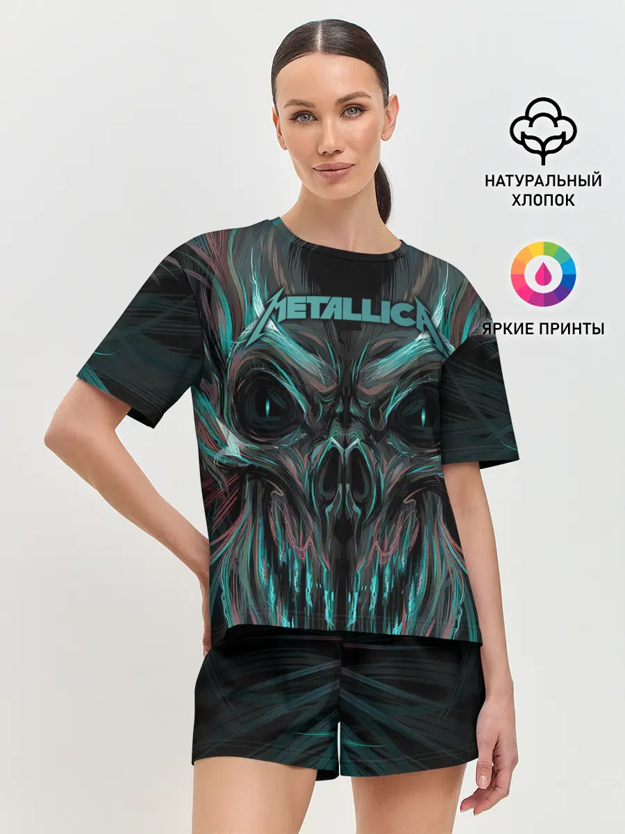 Женская пижама с шортами / Metallica