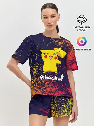 Женская пижама с шортами / ПИКАЧУ / PIKACHU