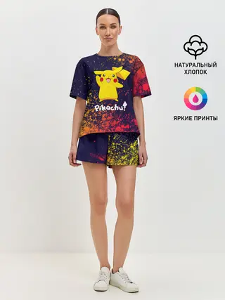 Женская пижама с шортами / ПИКАЧУ / PIKACHU