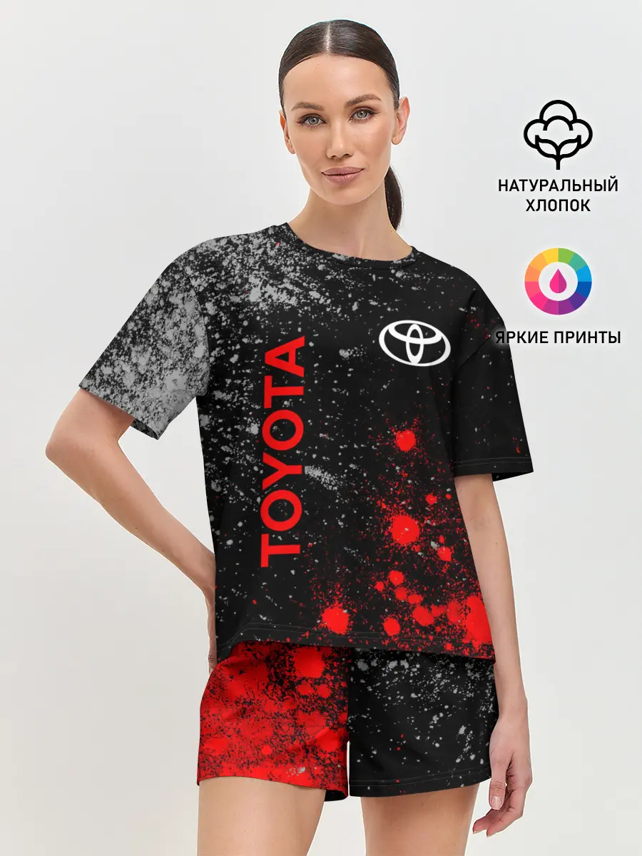 Женская пижама с шортами / TOYOTA / ТОЙОТА