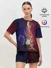 Женская пижама с шортами / Гитара огня