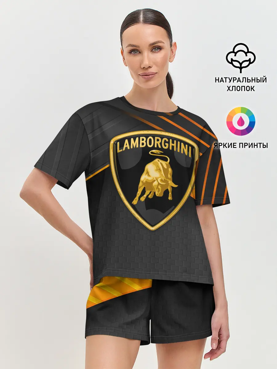 Женская пижама с шортами / Lamborghini