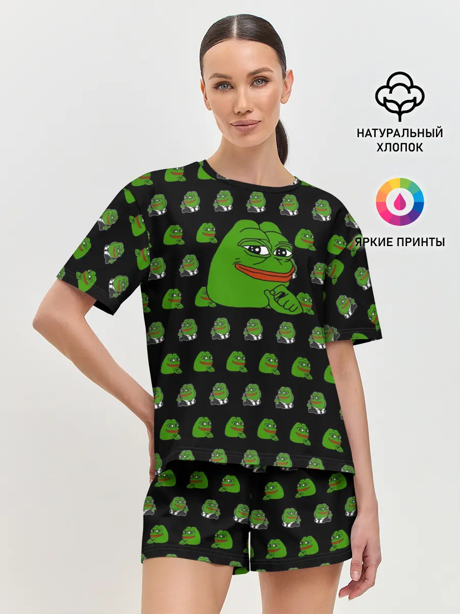 Женская пижама с шортами / Frog Pepe