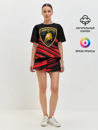 Женская пижама с шортами / Lamborghini