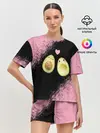 Женская пижама с шортами / Авокадо