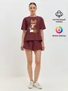 Женская пижама с шортами / Кофе любят не только люди