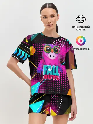 Женская пижама с шортами / Fall Guys | Saw