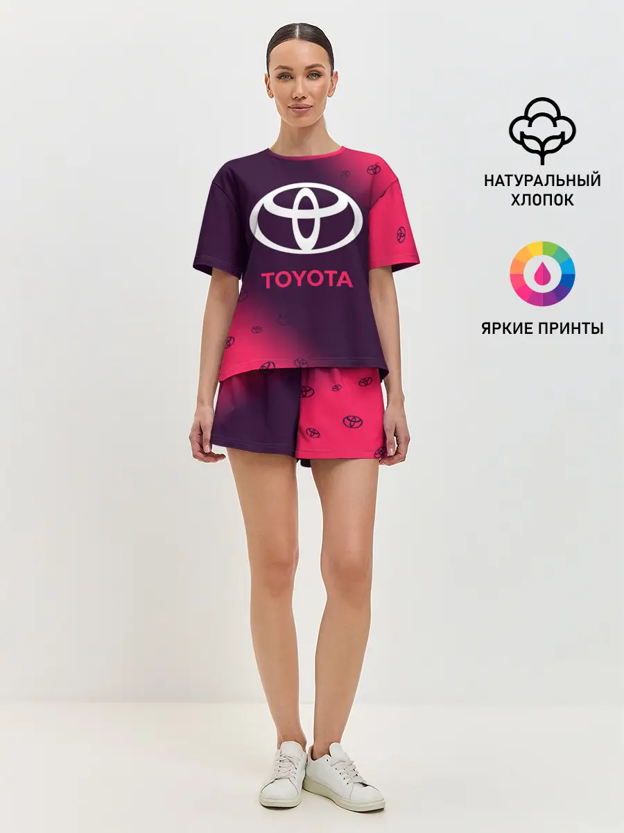 Женская пижама с шортами / TOYOTA / ТОЙОТА