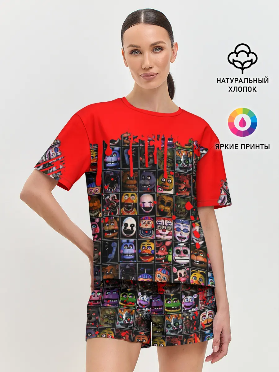 Женская пижама с шортами / Five Nights At Freddys